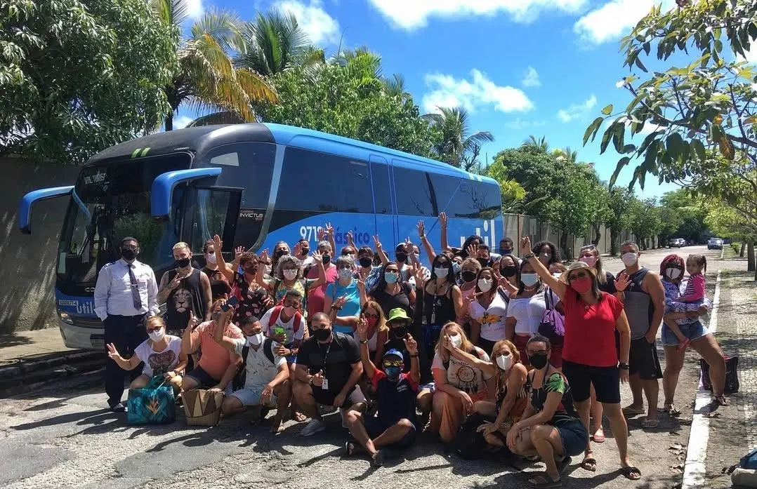 Grupo em excursão pela Região dos Lagos